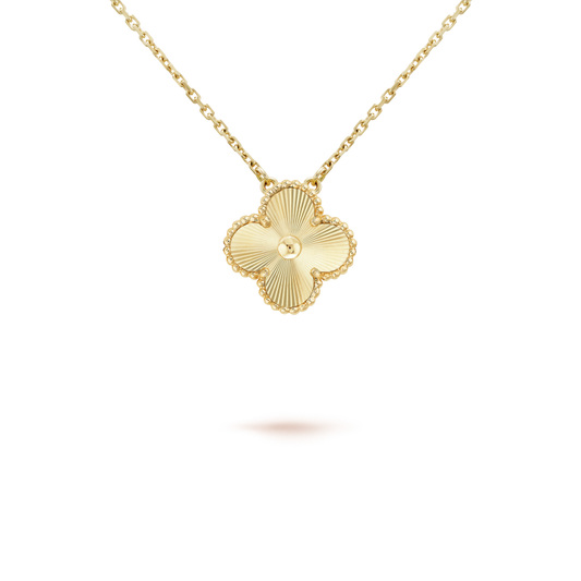 [Violet JW]CLOVER 15MM LASER NECKLACE