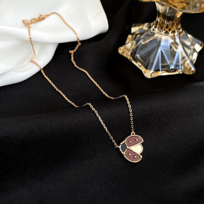 [Violet JW]LUCKY  CARNELIANS LADYBUG NECKLACE