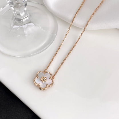[Violet JW]LUCKY  WHITE MOP  PLUM BLOSSOM NECKLACE