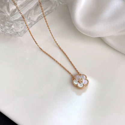 [Violet JW]LUCKY  WHITE MOP  PLUM BLOSSOM NECKLACE