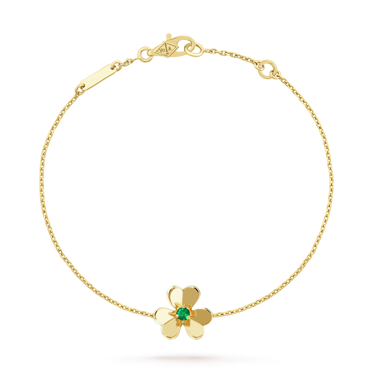 [Violet JW]FRIVOLE GOLD FLOWER PINK MALACHITE BRACELET