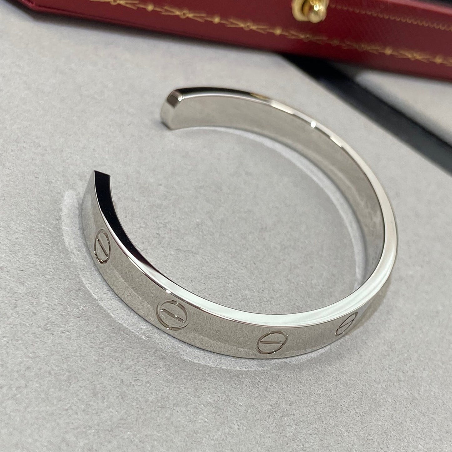 [Violet JW]LOVE BRACELET 6.1MM 1 DIAMOND OPEN CUFF