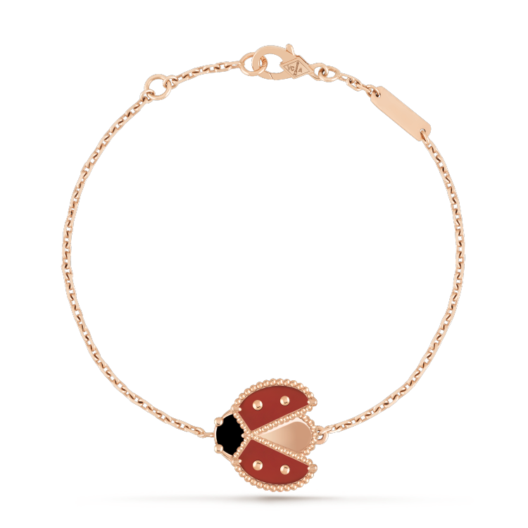 [Violet JW]LUCKY SPRING 1 MOTIF PINK GOLD BRACELET