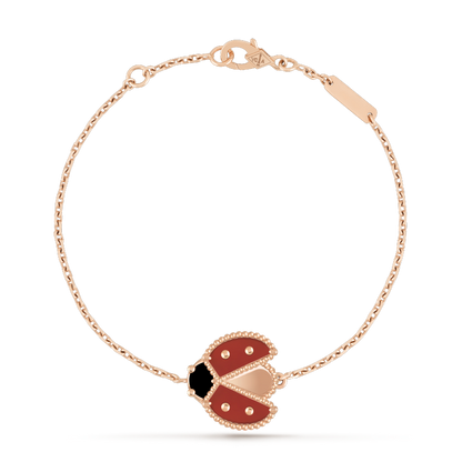 [Violet JW]LUCKY SPRING 1 MOTIF PINK GOLD BRACELET