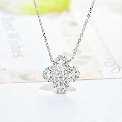 [Violet JW]LOOP NECKLACE FULL MOTIF DIAMOND 16MM MULTIPLE COLORS