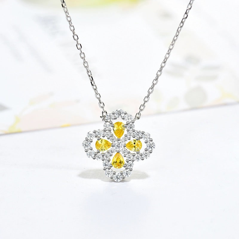 [Violet JW]LOOP NECKLACE FULL MOTIF DIAMOND 16MM MULTIPLE COLORS