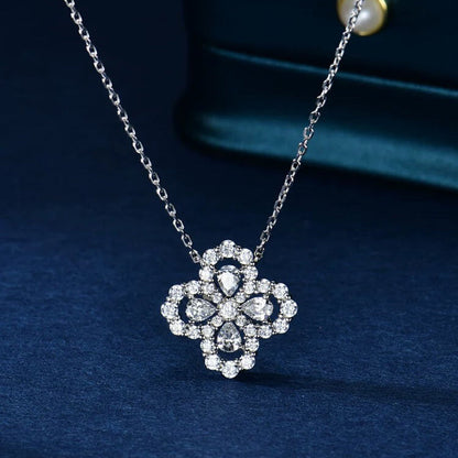 [Violet JW]LOOP NECKLACE FULL MOTIF DIAMOND 16MM MULTIPLE COLORS