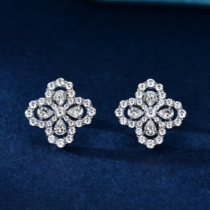 [Violet JW]LOOP EARRINGS FULL MOTIF DIAMOND 16MM SILVE