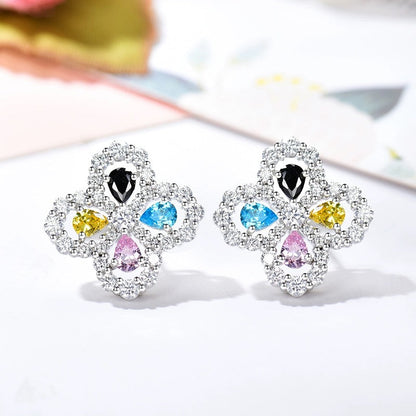 [Violet JW]LOOP EARRINGS FULL MOTIF DIAMOND 16MM SILVE
