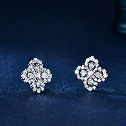[Violet JW]LOOP EARRINGS FULL MOTIF DIAMOND 16MM SILVE