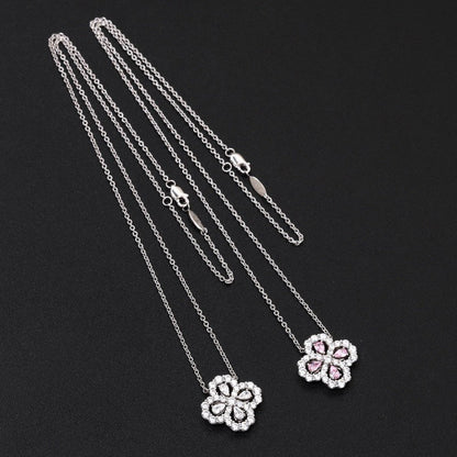 [Violet JW]LOOP NECKLACE FULL MOTIF DIAMOND 16MM MULTIPLE COLORS