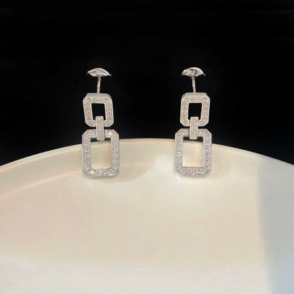 [Violet JW]LINKS MEDIUM EARRINGS DIAMOND