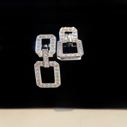 [Violet JW]LINKS MEDIUM EARRINGS DIAMOND