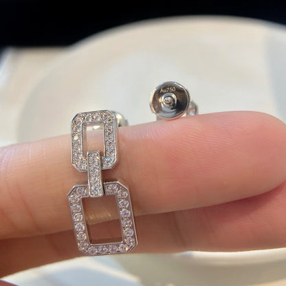 [Violet JW]LINKS MEDIUM EARRINGS DIAMOND