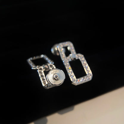 [Violet JW]LINKS MEDIUM EARRINGS DIAMOND