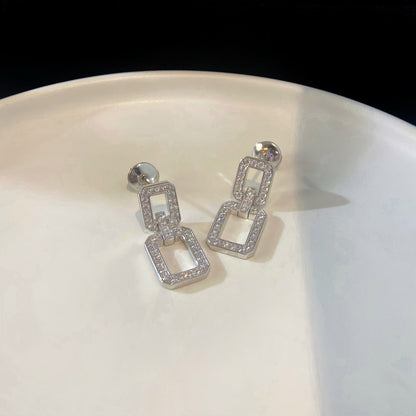 [Violet JW]LINKS MEDIUM EARRINGS DIAMOND