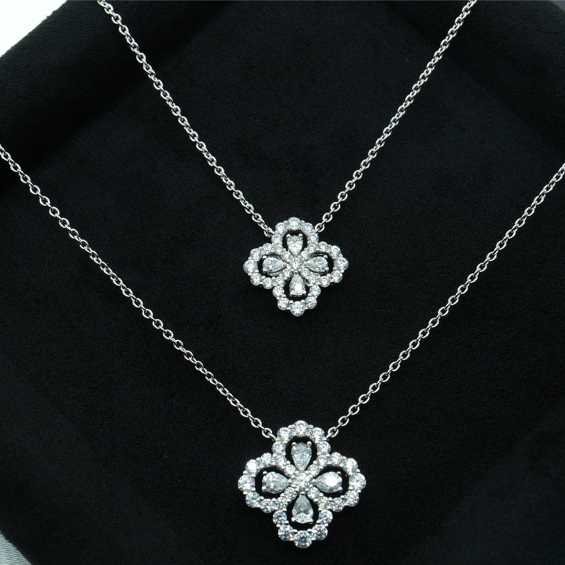 [Violet JW]LOOP NECKLACE FULL MOTIF DIAMOND COMBINATION