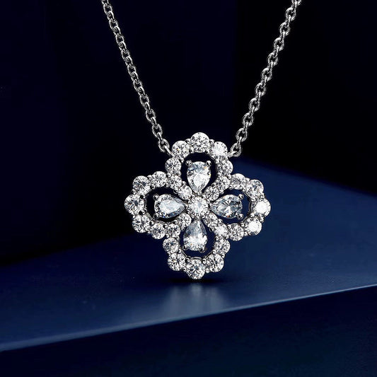 [Violet JW]LOOP NECKLACE FULL MOTIF DIAMOND COMBINATION