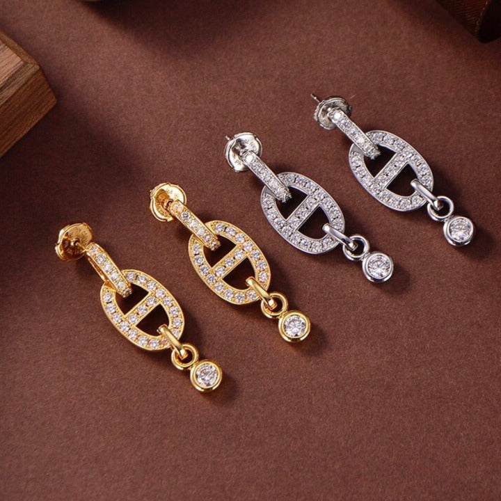 [Violet JW]HM CHAINE DIAMOND EARRINGS