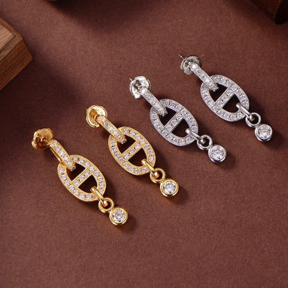 [Violet JW]HM CHAINE DIAMOND EARRINGS