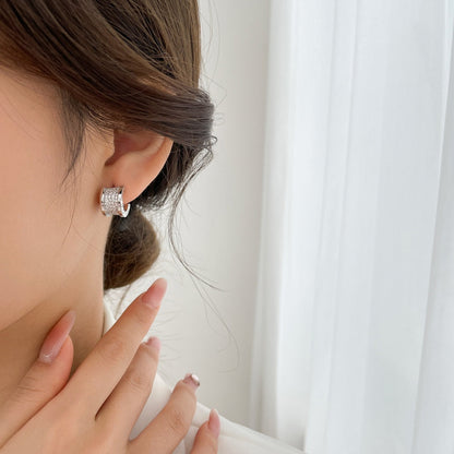 [Violet JW]ZERO 1 DIAMOND PAVED EARRINGS