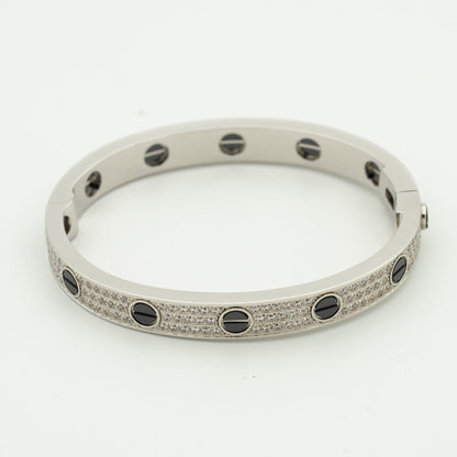 [Violet JW]LOVE BRACELET 6.1MM DIAMOND-PAVED CERAMIC