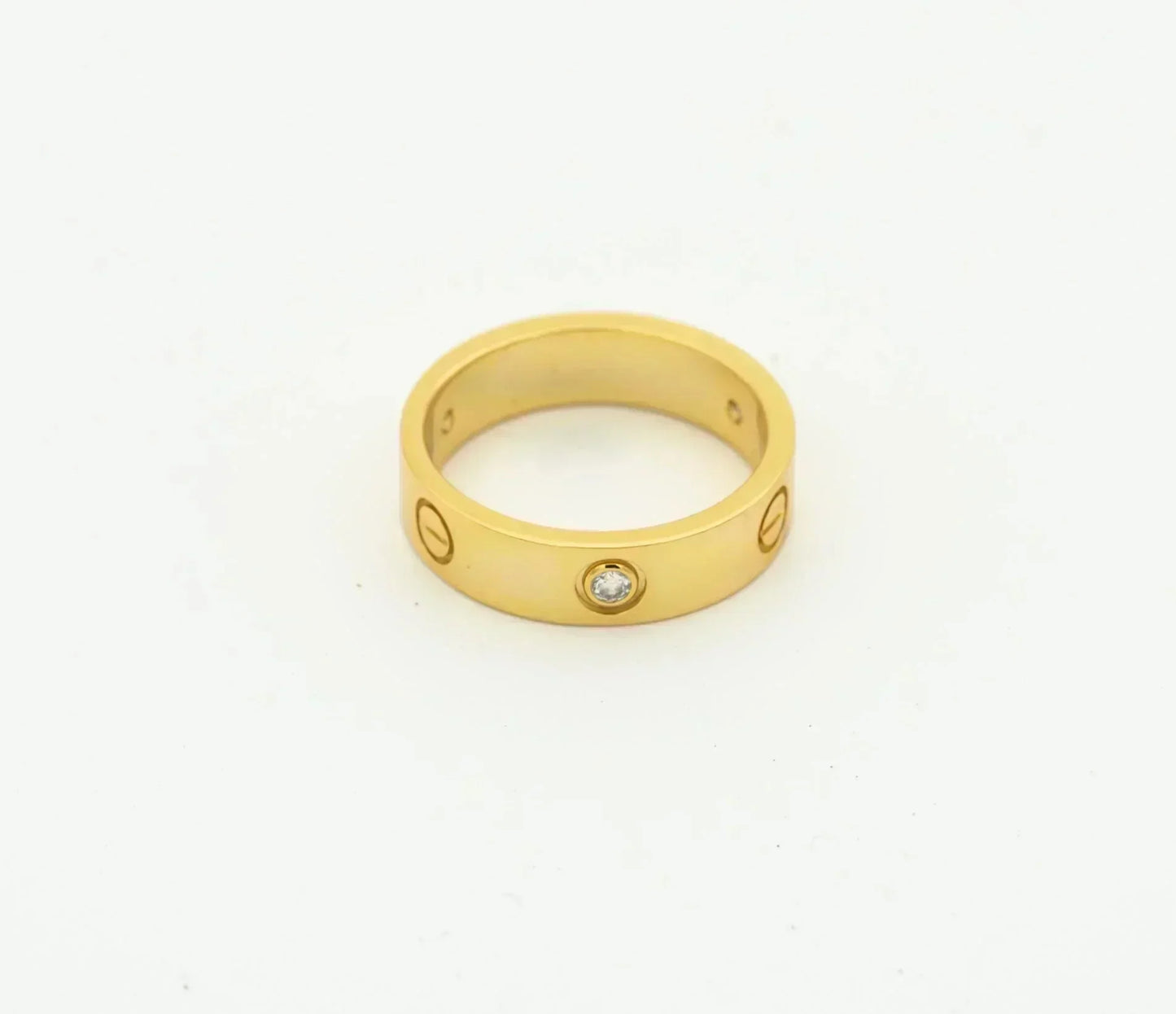 [Violet JW]LOVE RING 4MM 1 DIAMOND GOLD