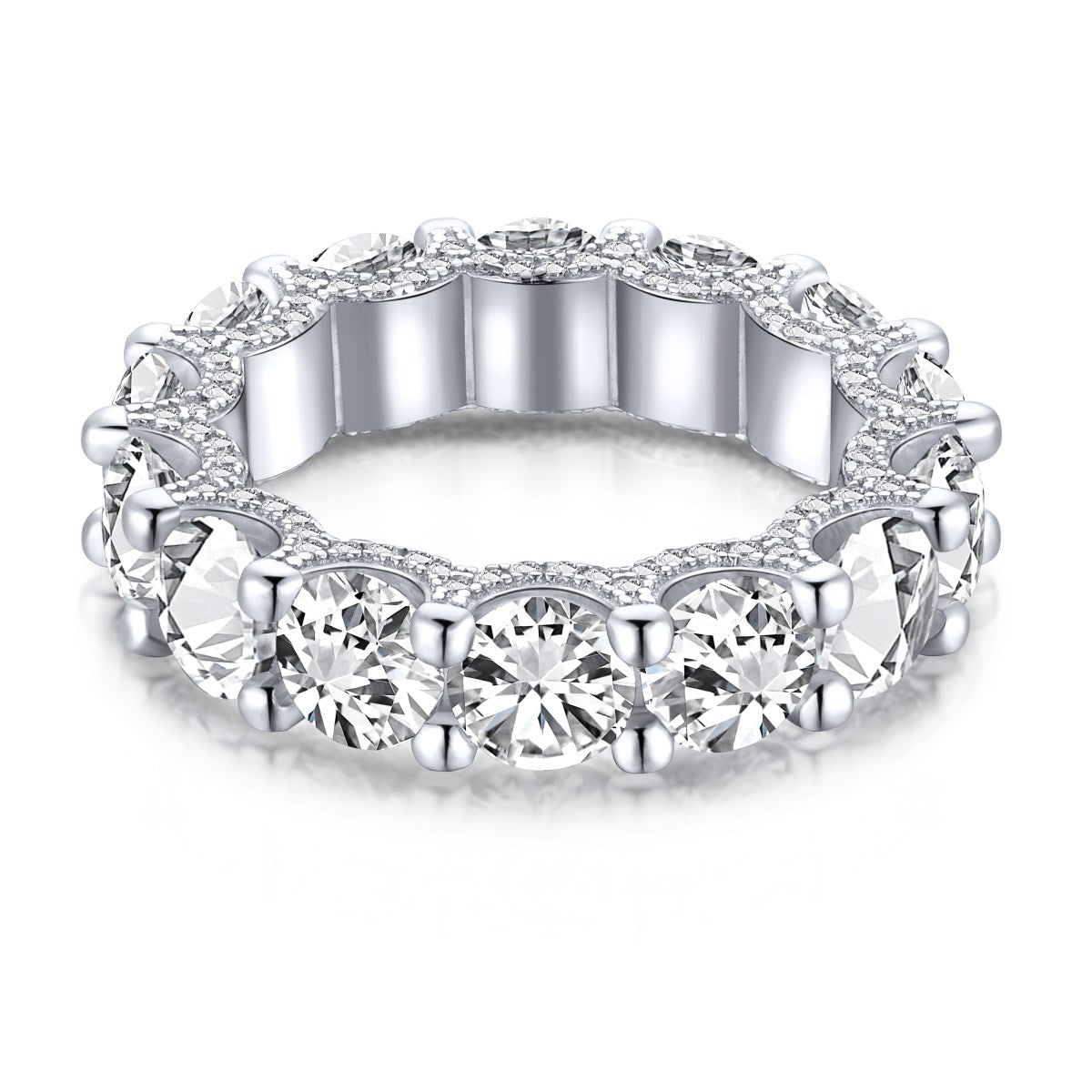 [Violet JW]Gorgeous Round Cut Tennis Ring