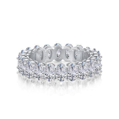 [Violet JW]Ornate Oval Cut Tennis Ring