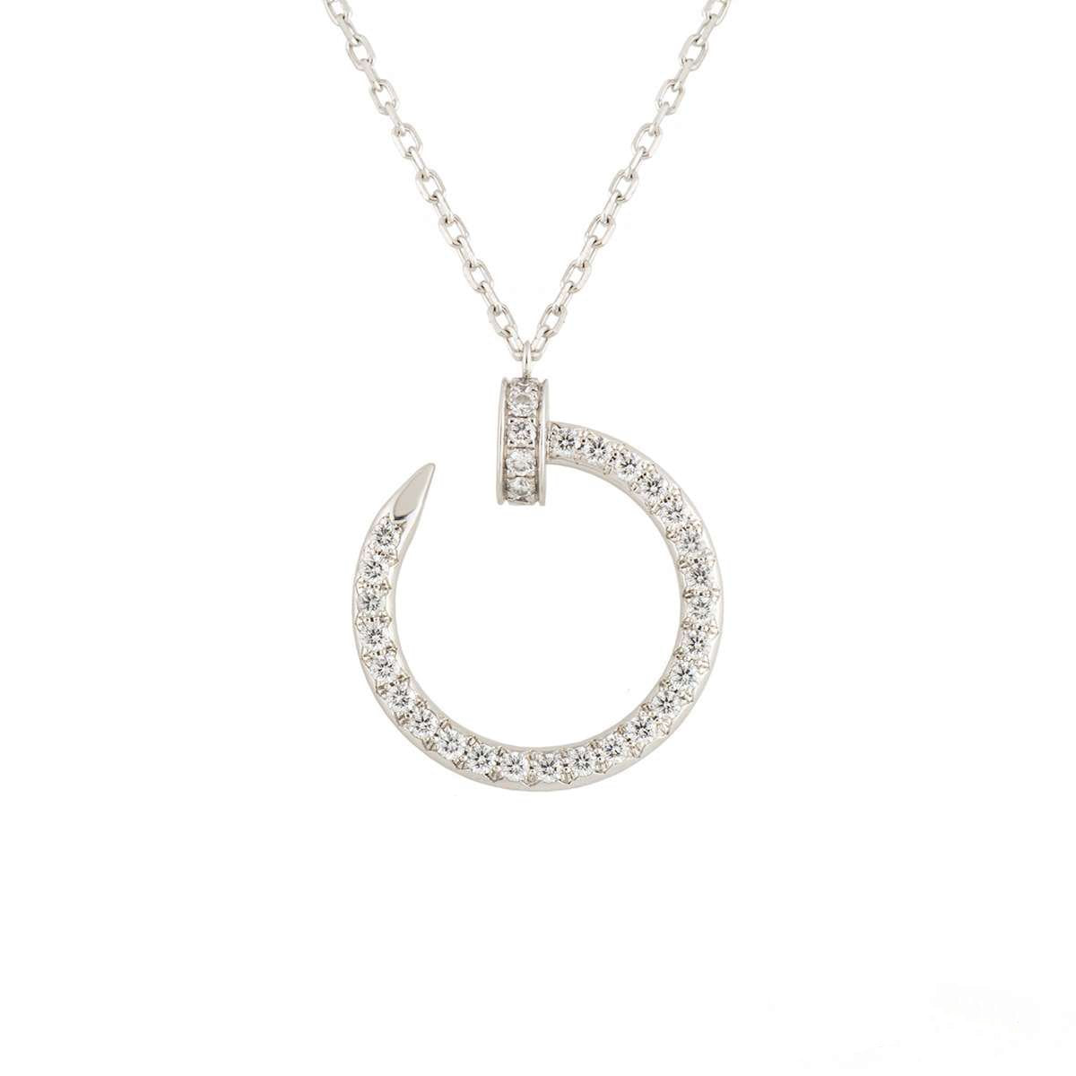 [Violet JW]JUSTE NECKLACE SILVER DIAMONDS