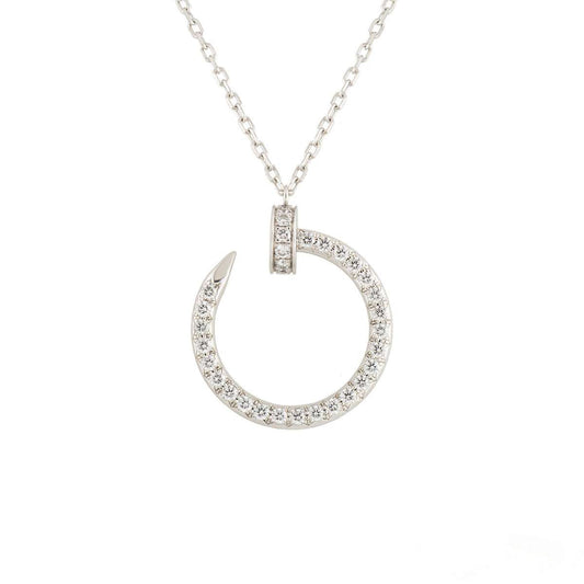 [Violet JW]JUSTE NECKLACE SILVER DIAMONDS
