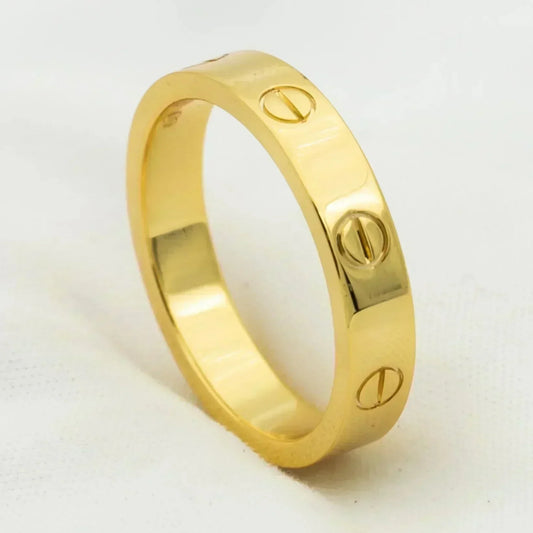 [Violet JW]LOVE RING 4MM 1 DIAMOND GOLD