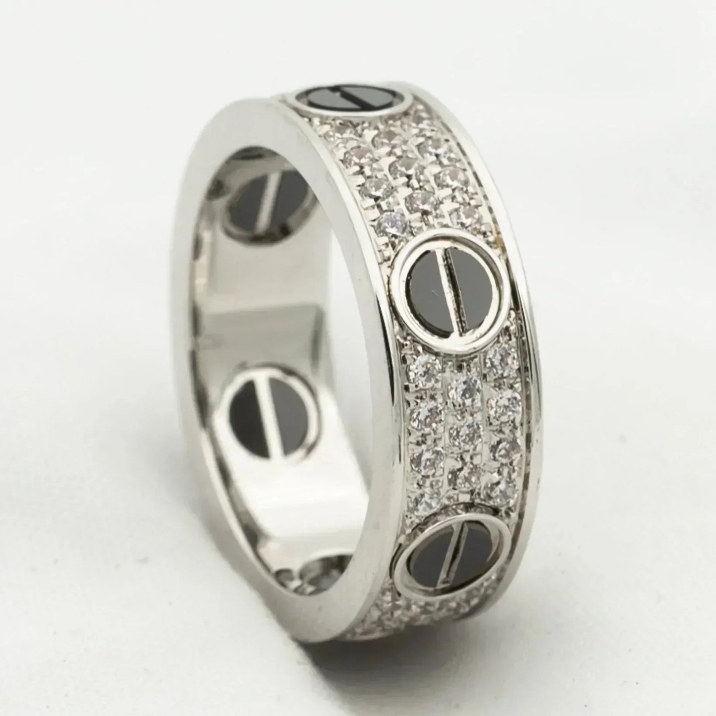 [Violet JW]LOVE RING 5.5MM DIAMONDS PAVED CERAMIC