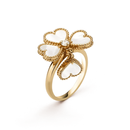 [Violet JW]SWEET CLOVER WHITE MOP RING
