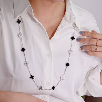 [Violet JW]CLOVER 20 MOTIFS ONYX DIAMOND SILVER