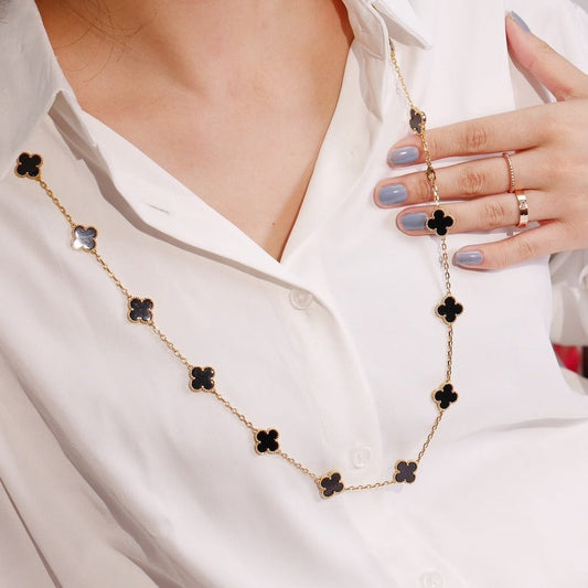 [Violet JW]CLOVER 20 MOTIFS ONYX ROSE GOLD