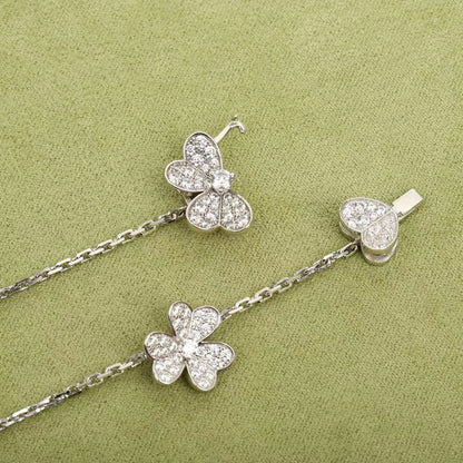 [Violet JW]FRIVOLE SILVER 9 FLOWERS NECKLACE
