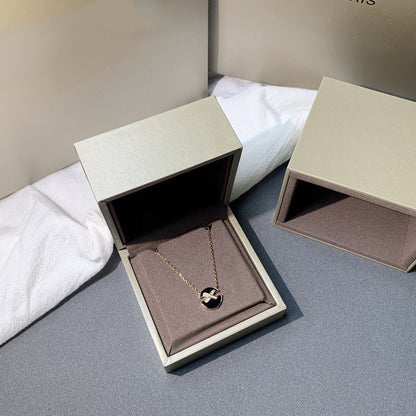 [Violet JW]JEUX DE PINK GOLD DIAMOND NECKLACE