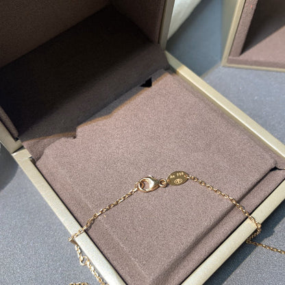 [Violet JW]JEUX DE PINK GOLD DIAMOND NECKLACE