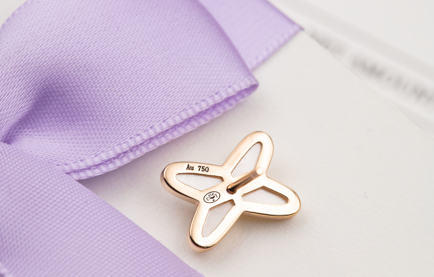 [Violet JW]JEUX DE WHITE MOP ROSE GOLD DIAMOND EARRINGS