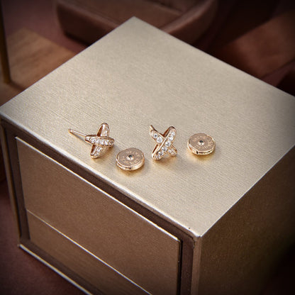 [Violet JW]JEUX DE GOLD DIAMOND EARRINGS