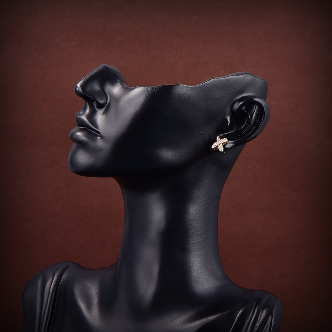 [Violet JW]JEUX DE GOLD DIAMOND EARRINGS