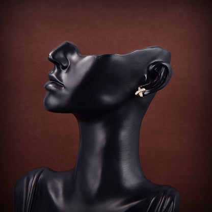 [Violet JW]JEUX DE GOLD DIAMOND EARRINGS