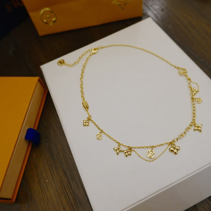 [Violet JW]BLOOMING SUPPLE NECKLACE BRASS