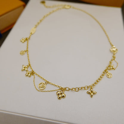 [Violet JW]BLOOMING SUPPLE NECKLACE BRASS
