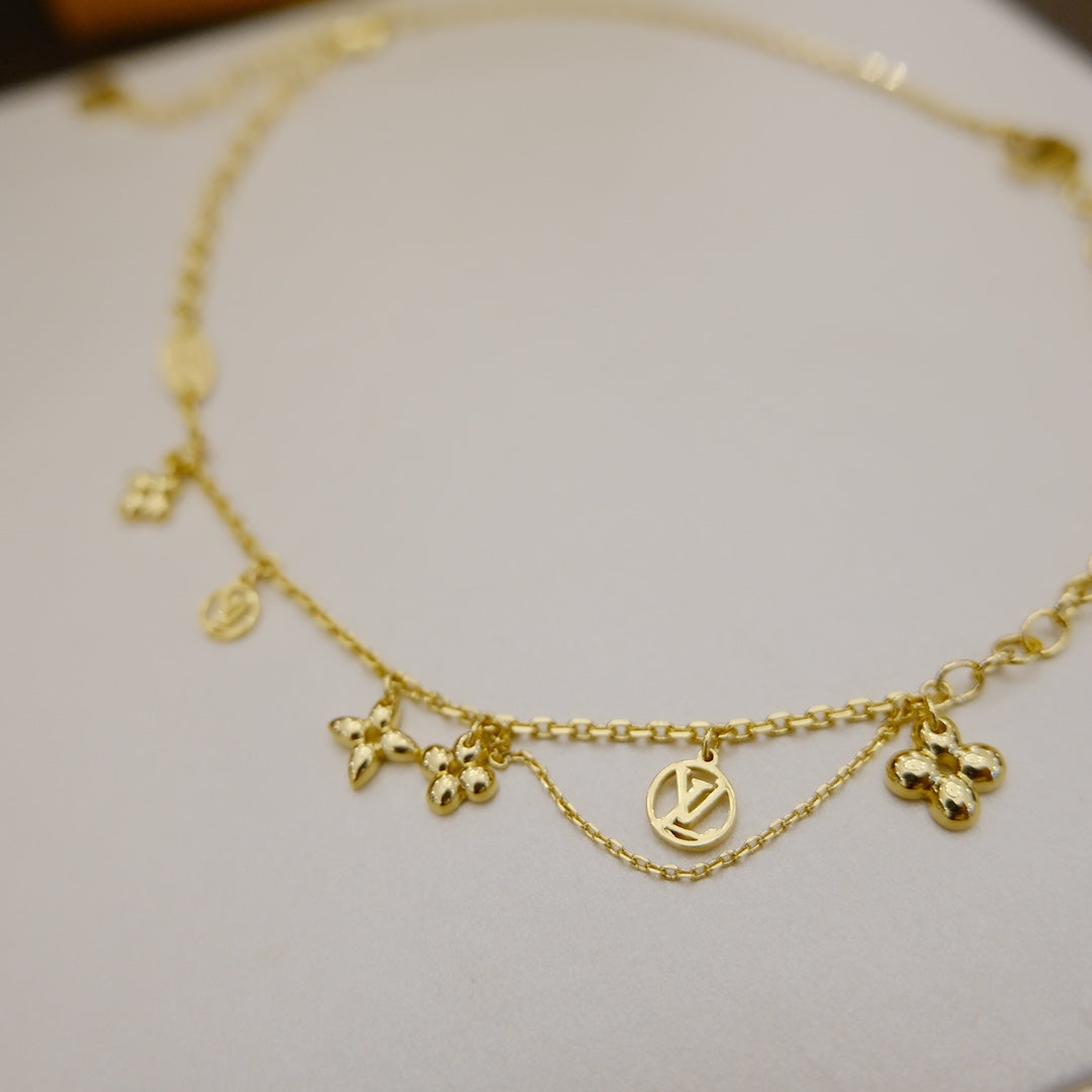 [Violet JW]BLOOMING SUPPLE NECKLACE BRASS