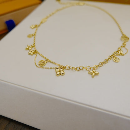 [Violet JW]BLOOMING SUPPLE NECKLACE BRASS