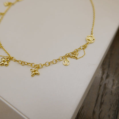 [Violet JW]BLOOMING SUPPLE NECKLACE BRASS