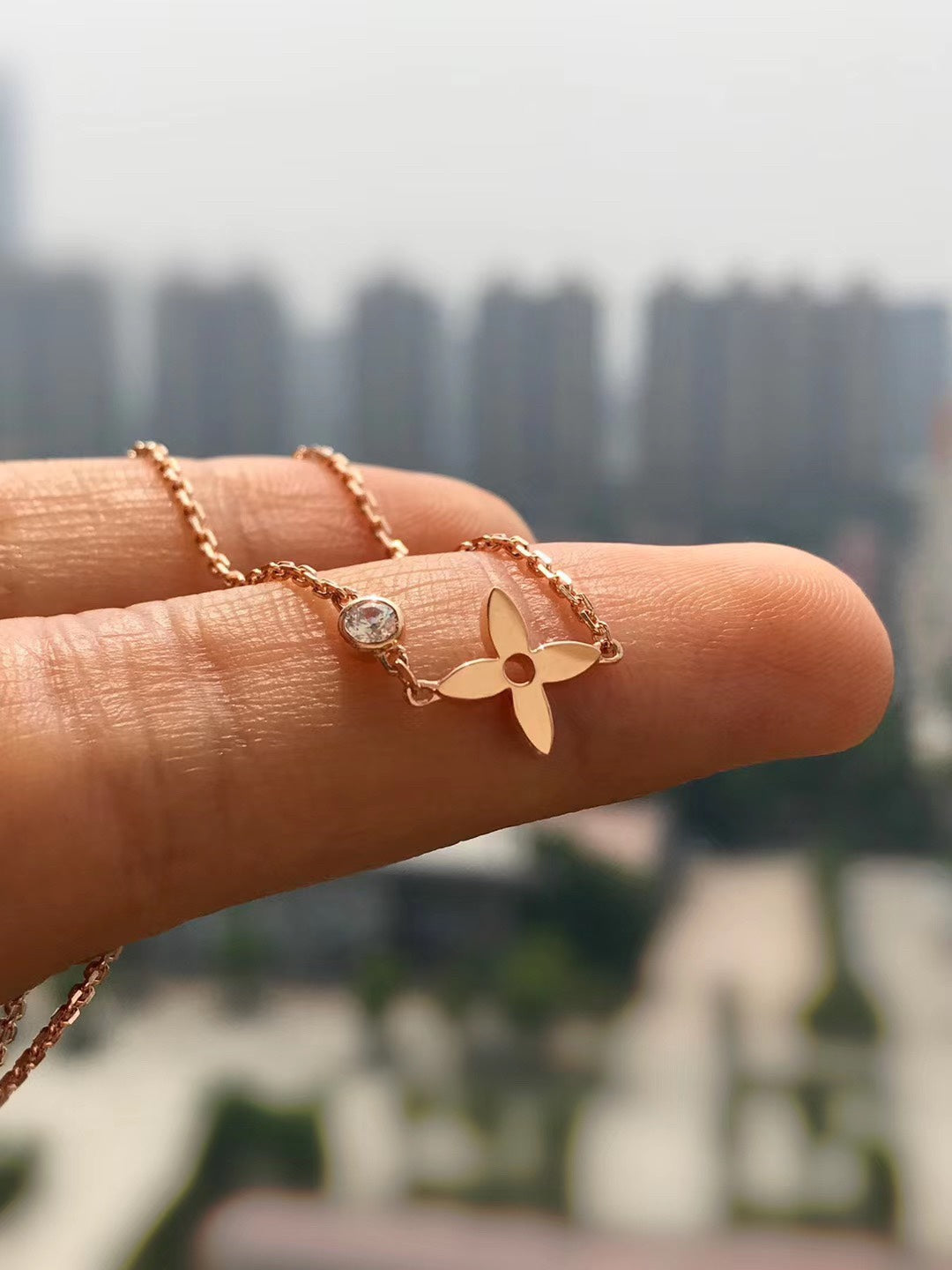 [Violet JW]BLOSSOM PENDANT PINK GOLD AND DIAMOND