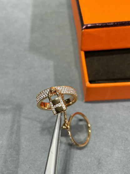 [Violet JW]HM KELLY CLOCHETTE DOUBLE RING IN  WITH DIAMONDS